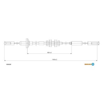 VW Трос сцепления AUDI 100 4 цил. 82- 1290/660 ADRIAUTO 03.0119