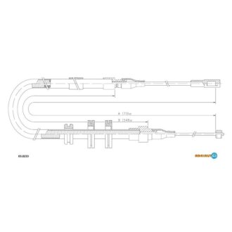 AUDI Трос ручного тормоза 100 QUATTRO 85-88 ADRIAUTO 03.0233
