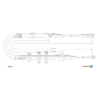 AUDI Трос ручного тормоза 100 QUATTRO 85-88 Audi 100 ADRIAUTO 03.0233