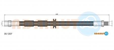 BMW Шланг тормозной передн. E34,E32,E31 BMW E34, E23, E32, E31, E12, E28 ADRIAUTO 05.1207