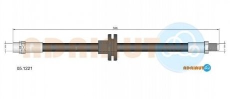 BMW Шланг тормозной перед. X5 (E53) (510mm) BMW X5 ADRIAUTO 05.1221