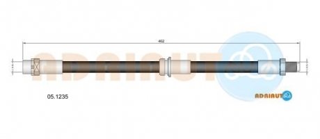 BMW гальмів.шланг задн.E70 X5 07-,F15 X5 13-,X6 E71,F16 BMW X5, X6 ADRIAUTO 05.1235