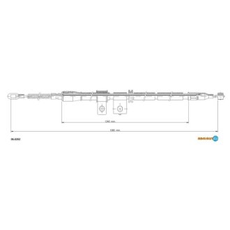 Трос ручного гальма Daewoo Lanos ADRIAUTO 06.0202