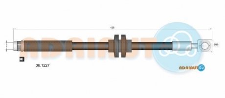 CHEVROLET Тормозной шланг перед. AVEO 1.2-1.6 11- ADRIAUTO 06.1227