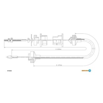 CITROEN Трос сцепления ZX 1,6-1,9 91- 657/369mm ADRIAUTO 07.0142