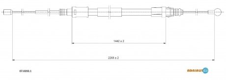 Купить Трос остановочных тормозов Citroen C5 ADRIAUTO 0702021 (фото1) подбор по VIN коду, цена 496 грн.