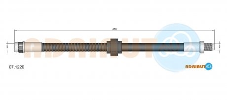 CITROEN Шланг тормозной пер.C2/C3/Berlingo Citroen C3, C2 ADRIAUTO 07.1220