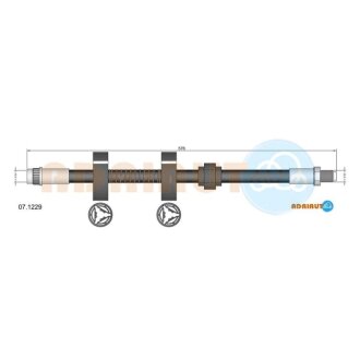 CITROEN Торм.шланг передній.XM -94 ADRIAUTO 07.1229