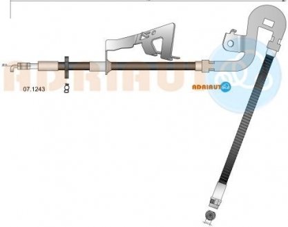 CITROEN шланг тормозов.передн.прав.C5 III 08-,C6,Peugeot 407 ADRIAUTO 07.1243