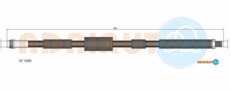 CITROEN Тормозной шланг перед. лев/прав C4 1.2-1.6 09- Citroen C4, DS3, DS4 ADRIAUTO 07.1249