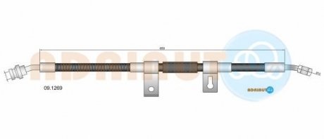 KIA шланг тормозной передн.прав.Sorento 06- ADRIAUTO 09.1269