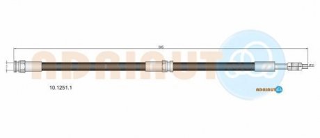 Шланг тормоз. прав. Santa Fe 01- ADRIAUTO 10.1251.1