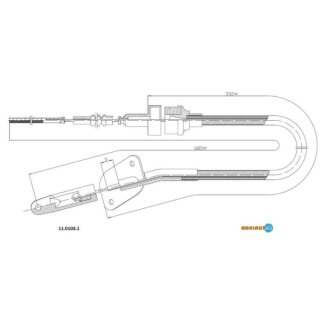 FIAT Трос сцепления Fiorino -DS 10/95- (690/235) ADRIAUTO 11.0103.1
