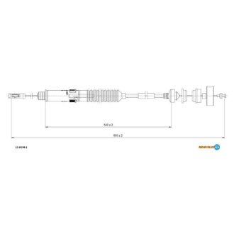 Трос зчеплення Peugeot 806, Citroen Jumpy, Peugeot Expert ADRIAUTO 11.0138.1