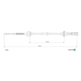 FIAT Трос сцепления Tipo/Tempra TDS LANCIA 89-93 (76 ADRIAUTO 11.0167