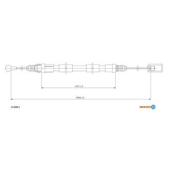 CITROEN Трос ручного тормоза C8 прав. ADRIAUTO 11.0205.2