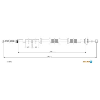 Трос ручного гальма ADRIAUTO 11.0208.2