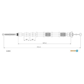 Трос остановочных тормозов Fiat Doblo ADRIAUTO 1102092