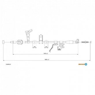 Купити Трос ручного гальма ADRIAUTO 11.0212.2 (фото1) підбір по VIN коду, ціна 825 грн.