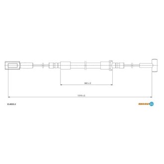 FIAT Трос ручного тормоза Iveco Daily 00- ADRIAUTO 11.0221.2