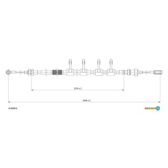 FIAT Трос ручного торм.передн.Ducato 06- Citroen Jumper, Peugeot Boxer, Fiat Ducato ADRIAUTO 11.0223.2