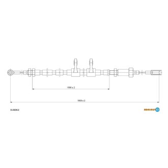 CITROEN Трос стоян.тормоза Jumper 06- Fiat Ducato, Peugeot Boxer, Citroen Jumper ADRIAUTO 11.0224.2