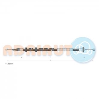 FIAT Трос ручного тормоза Bravo II ADRIAUTO 11.0243.1