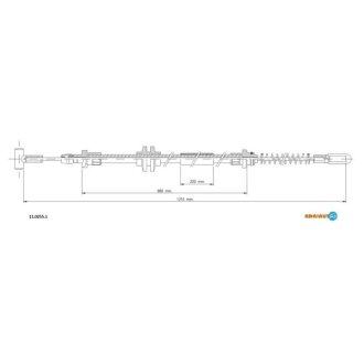 FIAT Трос ручного торм. пер. IVECO Daily 01- ADRIAUTO 11.0255.1