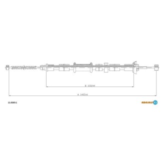 FIAT Трос ручного тормоза Panda 03- 1403 1157 лев. ADRIAUTO 11.0269.1