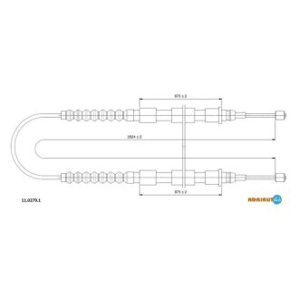 Трос ручного гальма ADRIAUTO 11.0279.1