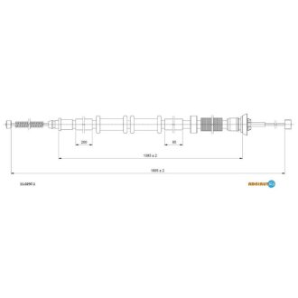 Трос ручного гальма ADRIAUTO 11.0297.1