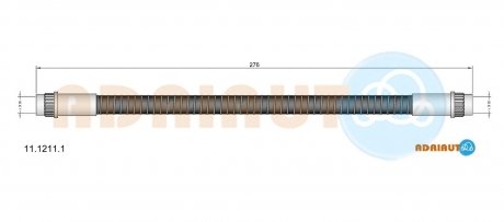 FIAT Шланг тормозной задн. внутр.Scudo,Citroen Jumpy PEUGEOT Peugeot 806, Citroen C8, Peugeot 807, Citroen Jumpy, Fiat Scudo, Peugeot Expert ADRIAUTO 11.1211.1