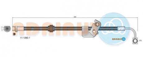 FIAT Тормозной шланг справа FREEMONT 2.0-3.6 11-15 ADRIAUTO 11.1260.1