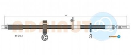CITROEN Шланг гальм. пров. Jumpy 07- Fiat Scudo, Peugeot Expert, Citroen Jumpy ADRIAUTO 11.1273.1