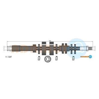 FIAT Торм.шланг передн.лев.Punto Fiat Uno, Lancia Delta, Seat Ibiza, Fiat Punto, Alfa Romeo 145, 146 ADRIAUTO 11.1287