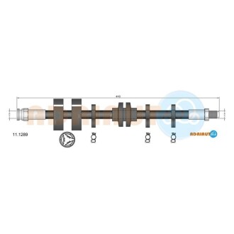 FIAT Шланг гальмівний пер.Brava,Bravo -01 Fiat Uno, Lancia Delta, Seat Ibiza, Fiat Punto, Alfa Romeo 145, 146 ADRIAUTO 11.1289