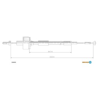 FORD Трос сцепления Sierra 1.6i 89- (1165/845mm) ADRIAUTO 13.0112