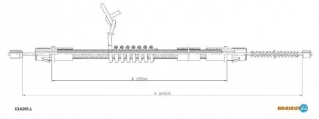 Трос ручного тормоза ADRIAUTO 13.0205.1