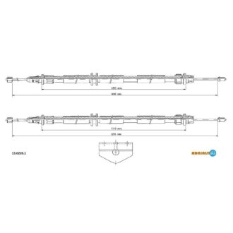 Трос ручного гальма ADRIAUTO 13.0220.1