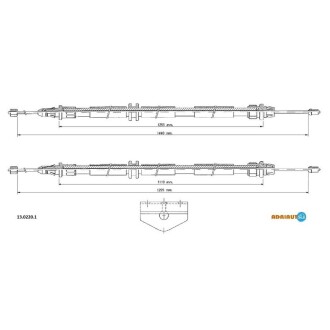 Трос ручного тормоза ADRIAUTO 13.0220.1