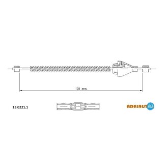 Трос ручного тормоза ADRIAUTO 13.0221.1