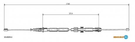 Трос ручного гальма ADRIAUTO 13.0223.1