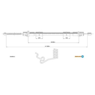 Трос ручного гальма ADRIAUTO 13.0231.1