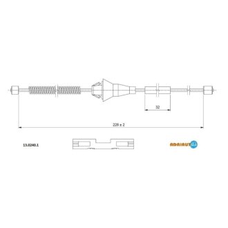 Трос ручного гальма ADRIAUTO 1302401