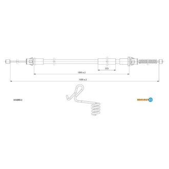 FORD Трос ручного тормоза Transit прав. 07- ADRIAUTO 13.0265.1