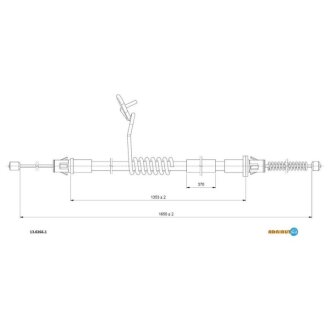 FORD Трос ручного гальма Transit лев. 07- ADRIAUTO 13.0266.1