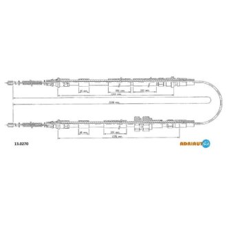 FORD Трос ручного тормоза ESCORT 1.4-1.8 92- 3330 ADRIAUTO 13.0270