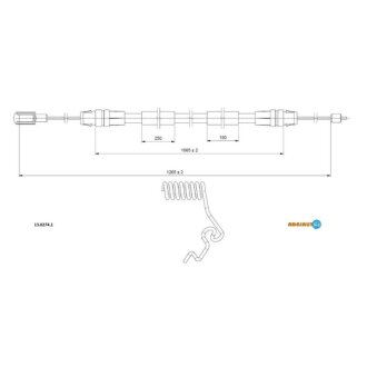 Купить Трос ручного тормоза Ford Transit ADRIAUTO 13.0274.1 (фото1) подбор по VIN коду, цена 491 грн.