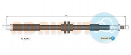 Купити FORD Шланг гальмівний задній.Focus II 04- Ford C-Max, Focus ADRIAUTO 13.1206.1 (фото1) підбір по VIN коду, ціна 238 грн.
