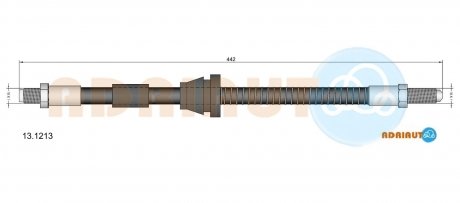 FORD Шланг тормозной передний. Fiesta -96 ADRIAUTO 13.1213